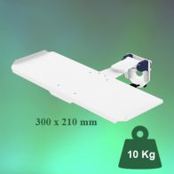 ErgonoFlex Bras Médical rabattable à pivot court pour clavier et souris, fixation sur Din rail Horizontal