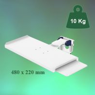 ErgonoFlex Bras Médical rabattable à pivot court pour clavier et souris, fixation sur Din rail Horizontal