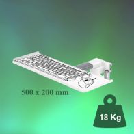 ErgonoFlex Bras Médical pivotant de 300 mm pour clavier et souris, fixation sur Din rail Horizontal