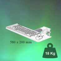 ErgonoFlex Bras Médical pivotant de 300 mm pour clavier et souris, fixation sur Din rail Horizontal