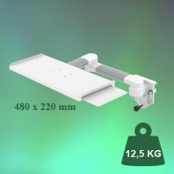 ErgonoFlex Bras Médical pivotant de 2 x 300 mm pour clavier et souris, fixation sur Din rail Horizontal