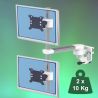 BRAS MEDICAL POUR ECRAN FIXATION SUR DIN RAIL HORIZONTAL