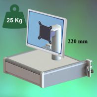 ErgonoFlex Console Médicale pour écran hauteur 220 mm Montage sur Din rail Horizontal
