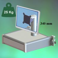 ErgonoFlex Console Médicale pour écran hauteur 340 mm Montage sur Din rail Horizontal