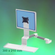 ErgonoFlex Bras Médical Standard Combo Horizontal de 2 x 300 mm Montage sur Pole Fixe 35 mm