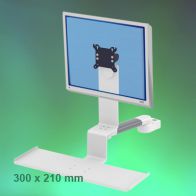 ErgonoFlex Bras Médical Standard Combo Horizontal de 300 mm Montage sur Pole Fixe 35 mm
