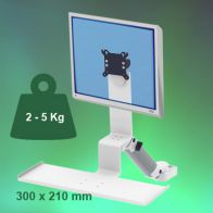 ErgonoFlex Bras Médical Standard Combo Ajustable en hauteur de 300 mm Montage sur Pole Fixe 35 mm