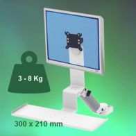 ErgonoFlex Bras Médical Standard Combo Ajustable en hauteur de 300 mm Montage sur Pole Fixe 35 mm
