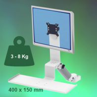 ErgonoFlex Bras Médical Standard Combo Ajustable en hauteur de 300 mm Montage sur Pole Fixe 35 mm