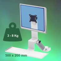 ErgonoFlex Bras Médical Standard Combo Ajustable en hauteur de 300 mm Montage sur Pole Fixe 35 mm