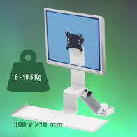 ErgonoFlex Bras Médical Standard Combo Ajustable en hauteur de 300 mm Montage sur Pole Fixe 35 mm