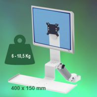 ErgonoFlex Bras Médical Standard Combo Ajustable en hauteur de 300 mm Montage sur Pole Fixe 35 mm