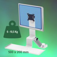 ErgonoFlex Bras Médical Standard Combo Ajustable en hauteur de 300 mm Montage sur Pole Fixe 35 mm