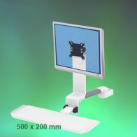 ErgonoFlex Bras Médical Combo Rabattable de 240 mm Montage sur Pole Fixe 35 mm