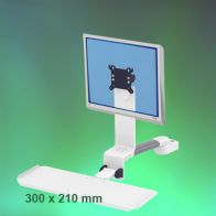ErgonoFlex Bras Médical Combo Rabattable de 300 mm Montage sur Pole Fixe 35 mm
