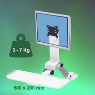 ErgonoFlex Bras Médical Combo Rabattable de 300 mm Montage sur Pole Fixe 35 mm
