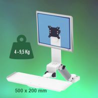 ErgonoFlex Bras Médical Combo Rabattable de 300 mm Montage sur Pole Fixe 35 mm