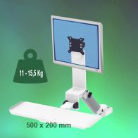 ErgonoFlex Bras Médical Combo Rabattable de 300 mm Montage sur Pole Fixe 35 mm