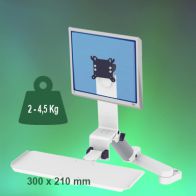 ErgonoFlex Bras Médical Combo Rabattable de 300 + 240 mm Montage sur Pole Fixe 35 mm