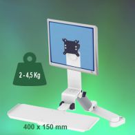ErgonoFlex Bras Médical Combo Rabattable de 300 + 240 mm Montage sur Pole Fixe 35 mm