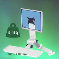 ErgonoFlex Bras Médical Combo Rabattable de 300 + 240 mm Montage sur Pole Fixe 35 mm