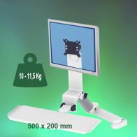 ErgonoFlex Bras Médical Combo Rabattable de 300 + 240 mm Montage sur Pole Fixe 35 mm