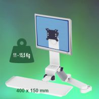 ErgonoFlex Bras Médical Combo Rabattable de 300 + 240 mm Montage sur Pole Fixe 35 mm