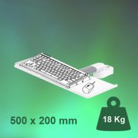 ErgonoFlex Bras Médical pivotant de 240 mm pour clavier et souris, fixation sur Pole Fixe 35 mm