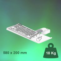 ErgonoFlex Bras Médical pivotant de 240 mm pour clavier et souris, fixation sur Pole Fixe 35 mm
