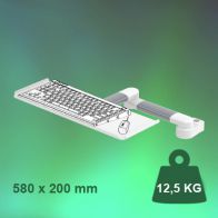 ErgonoFlex Bras Médical pivotant de 2 x 300 mm pour clavier et souris, fixation sur Pole Fixe 35 mm