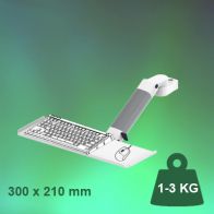 ErgonoFlex Bras Médical de 300 mm Ajustable en hauteur pour clavier et souris, fixation sur Pole Fixe 35 mm