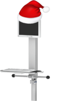 Bras médical combo lift pour écran et clavier