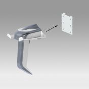 Support pour 2 Bouteilles de Gaz médicaux Montage sur rail mural vertical